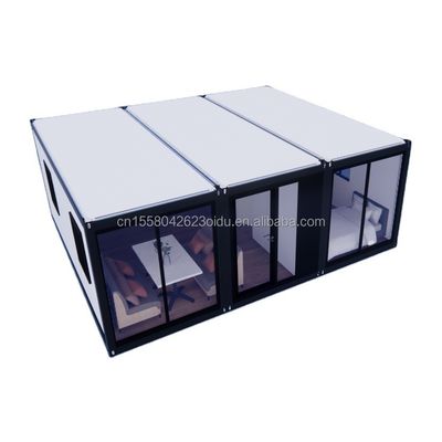 Case in container Struttura in acciaio a prezzi accessibili Case prefabbricate con pareti a pannello sandwich a onde da 50/75/100 mm