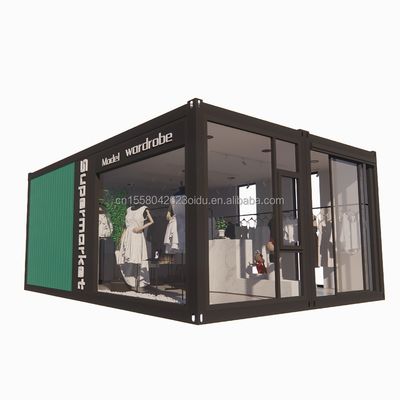 Casa in legno collabile per negozi personalizzato Cornice in acciaio di colore in acciaio galvanizzato 180g