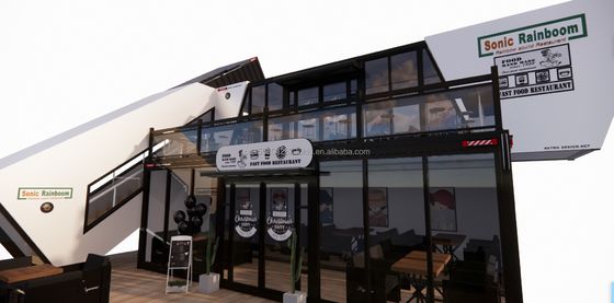 Casa da giardino prefabbricata pieghevole espandibile con tubi quadrati in acciaio galvanizzato struttura principale stile di design cinese