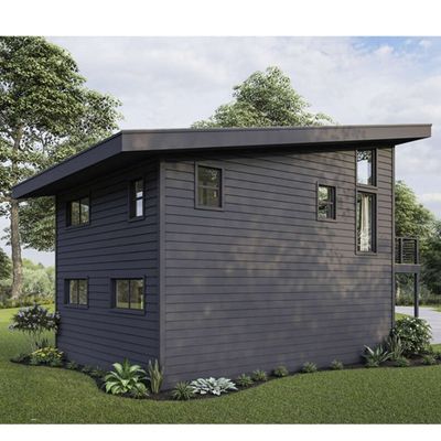 Tubi quadrati in acciaio galvanizzato 2 camere da letto Edificio esterno Prefabbricato Container per la spedizione Casa per villa / giardino nel cortile caldo