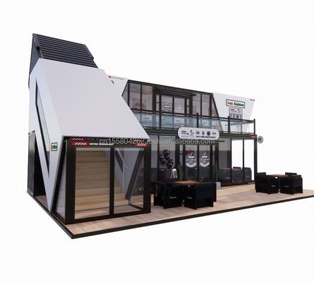 Casa da giardino prefabbricata pieghevole espandibile con tubi quadrati in acciaio galvanizzato struttura principale stile di design cinese