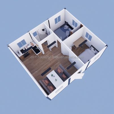 Case in container Struttura in acciaio a prezzi accessibili Case prefabbricate con pareti a pannello sandwich a onde da 50/75/100 mm