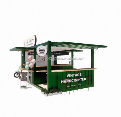 20ft o 40ft telaio di acciaio estensibile Mobile Coffee Bar Pop Up Container di spedizione con galvanizzato Steel Bending