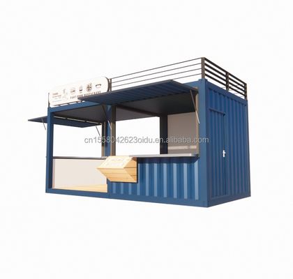 20ft o 40ft telaio di acciaio estensibile Mobile Coffee Bar Pop Up Container di spedizione con galvanizzato Steel Bending
