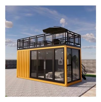 Casa in container nera con bagno di 20 piedi con una camera da letto Hotel cucina fabbricata da case prefabbricate