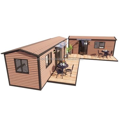 Moderno Design Modulare Casa Container in Acciaio Prefabbricato Flat Pack per Esterno Aluminico Legato Finestre incluse nel Design