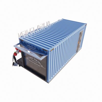 Tubi quadrati in acciaio galvanizzato Case contenitori 20 piedi Chiosco portatile Prefabbricato modificato Modulare Bar di caffè Container di spedizione