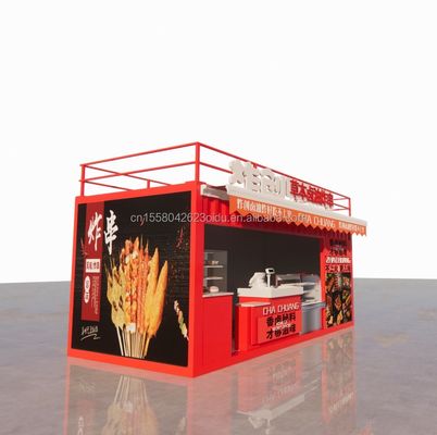 20ft Studio in legno Flat Package Container Mobile Bar per Parete 50/75/100mm Wave Sandwich Panel e trasporto conveniente