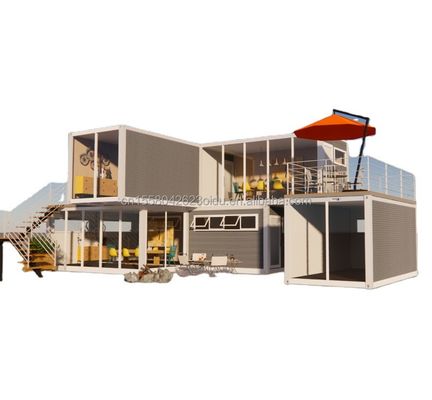 Hotel Container pieghevole prefabbricato con telaio in acciaio