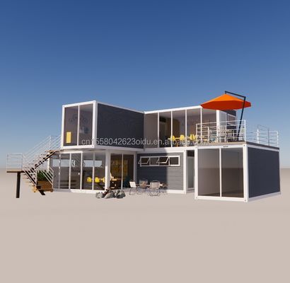 Hotel Container pieghevole prefabbricato con telaio in acciaio
