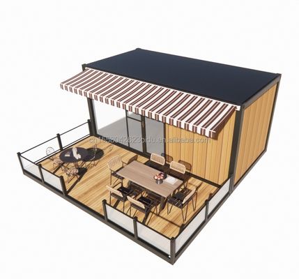 Negozio 20 piedi ristorante e bar mobile 10 piedi 20 piedi porta merci contenitore di legno cucina in acciaio galvanizzato piegatura 180g telaio in acciaio