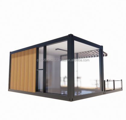 Negozio 20 piedi ristorante e bar mobile 10 piedi 20 piedi porta merci contenitore di legno cucina in acciaio galvanizzato piegatura 180g telaio in acciaio