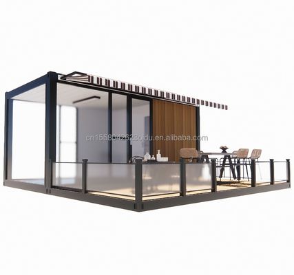Negozio 20 piedi ristorante e bar mobile 10 piedi 20 piedi porta merci contenitore di legno cucina in acciaio galvanizzato piegatura 180g telaio in acciaio