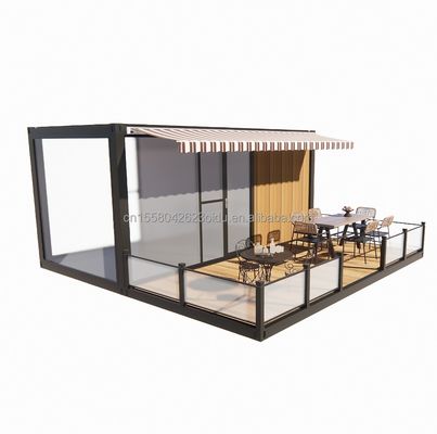 Negozio 20 piedi ristorante e bar mobile 10 piedi 20 piedi porta merci contenitore di legno cucina in acciaio galvanizzato piegatura 180g telaio in acciaio