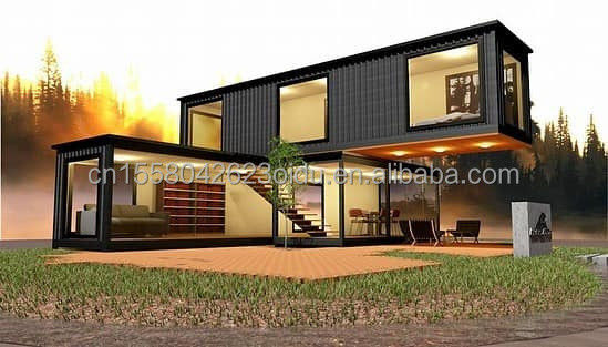 Personalizzabile 2/3 camere da letto Casa da giardino portatile di lusso con bagno e muro 50/75/100mm Wave Sandwich Panel