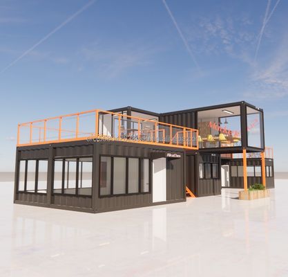 Customized Modern Prefab Tiny House con colore e parete personalizzati 50/75/100mm Wave Sandwich Panel