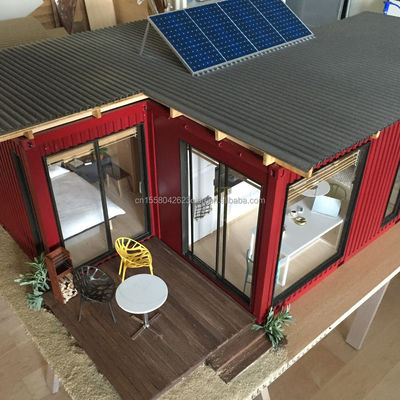 Due/Tre camere da letto Un bagno Tubbi quadrati in acciaio galvanizzato Case prefabbricate pieghevoli di lusso per la famiglia giardino