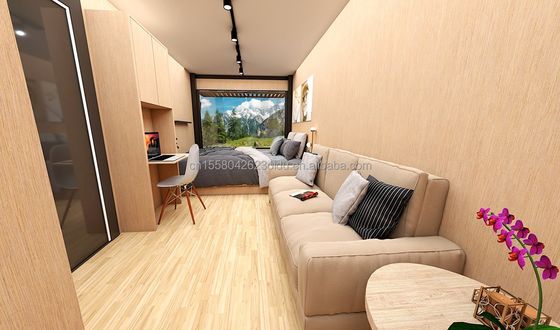 Due/Tre camere da letto Un bagno Tubbi quadrati in acciaio galvanizzato Case prefabbricate pieghevoli di lusso per la famiglia giardino
