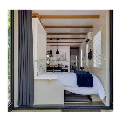Struttura principale Tubi quadrati in acciaio galvanizzato Contenitore in legno Casa di famiglia Unione europea Australia 40 piedi 2 camere da letto 1 sala