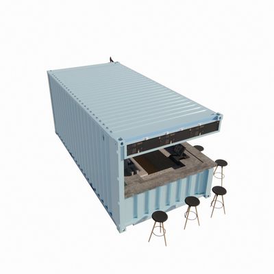 Container da 20 piedi Negozi prefabbricati Magazzini Case con stile di design moderno e 50/75/100mm Wave Sandwich Panel Parete