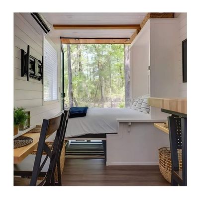 Struttura principale Tubi quadrati in acciaio galvanizzato Contenitore in legno Casa di famiglia Unione europea Australia 40 piedi 2 camere da letto 1 sala