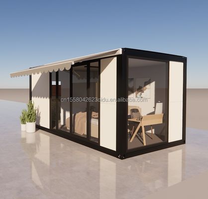 Alloggio alberghiero 20 piedi Prefabbricata casa smontabile con galvanizzato di acciaio piegatura 180g e disegno personalizzabile