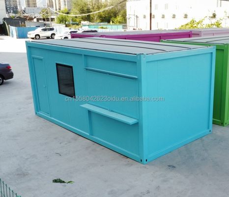 Casa di contenitori in acciaio portatile magazzino mobile prefabbricato per cantiere con finestre in lega di alluminio