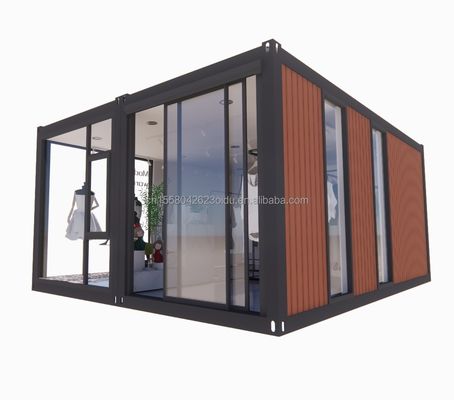Contenitore pieghevole prefabbricato da 20 piedi Casa con pannelli sandwich a onde da 50/75/100 mm Pareti pieghevoli Casa piccola pieghevole