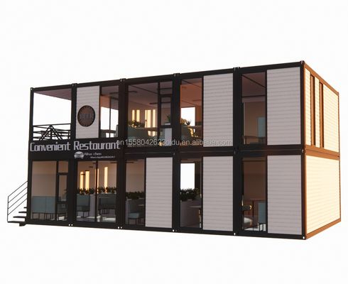 Contenitore pieghevole prefabbricato da 20 piedi Casa con pannelli sandwich a onde da 50/75/100 mm Pareti pieghevoli Casa piccola pieghevole