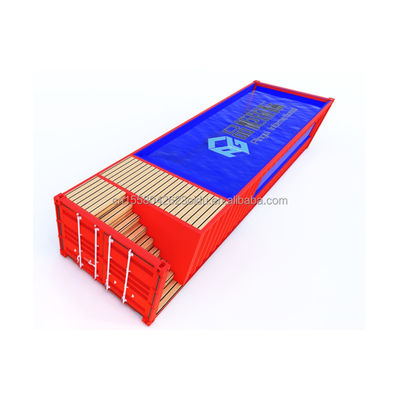 Piscina all'aperto in stile domestico 20ft Contenitore di spedizione Piscina con colore personalizzato e finestre in alluminio