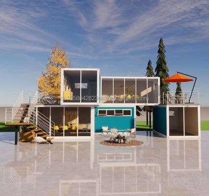 Distaccabile 20ft Flat Pack Luxury Small Living Container House con finestre in lega di alluminio e piegatura in acciaio galvanizzato 180g