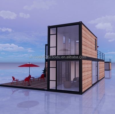 Moderno design 20 piedi estensibile Flat Pack Modular Home Prefab Panello Sandwich Spedizione 3 camere da letto Container House per hotel