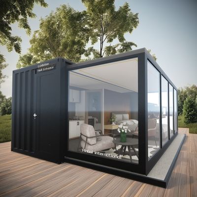 Container per ufficio moderno e pieghevole con finestre in lega di alluminio