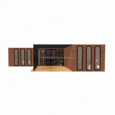 Casa di contenitori in legno EU Best Design Legno Grain Glass 20ft 40ft Casa prefabbricata Luxury Container Home Case prefabbricate moderne