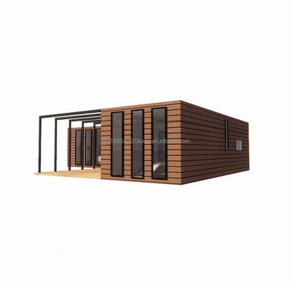 Casa di contenitori in legno EU Best Design Legno Grain Glass 20ft 40ft Casa prefabbricata Luxury Container Home Case prefabbricate moderne