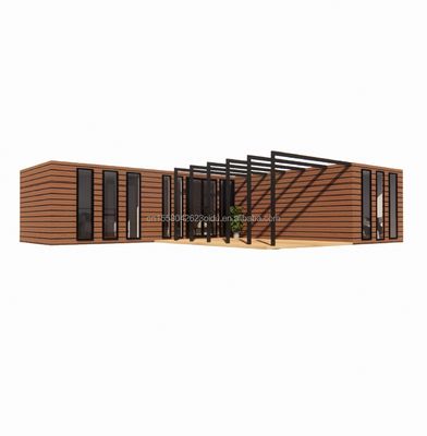 Casa di contenitori in legno EU Best Design Legno Grain Glass 20ft 40ft Casa prefabbricata Luxury Container Home Case prefabbricate moderne