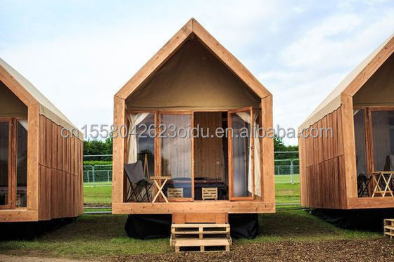 50/75/100mm Wave Sandwich Panel Parete Metallo di lusso Giardino in legno Casa piccola per hotel prefabbricato moderno
