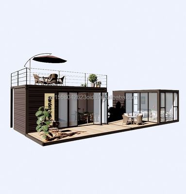 Moderno stile di design struttura in acciaio leggero casa con contenitore di villa pieghevole con finestre in lega di alluminio