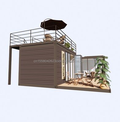 Moderno stile di design struttura in acciaio leggero casa con contenitore di villa pieghevole con finestre in lega di alluminio