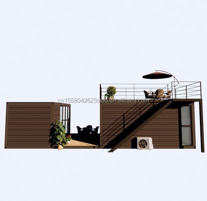 Moderno stile di design struttura in acciaio leggero casa con contenitore di villa pieghevole con finestre in lega di alluminio