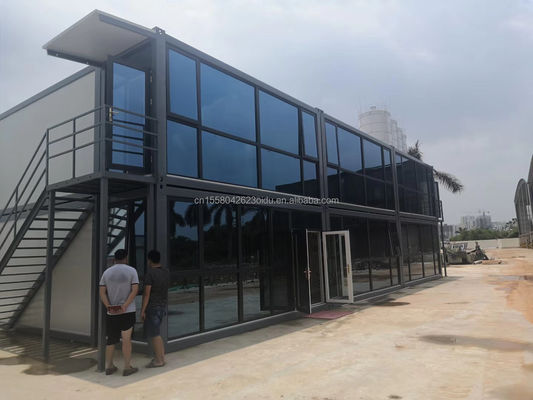 Affordable 20ft Knock Down Sandwich Panel Portatile Prefab Hotel Container Casa modulare con finestre in alluminio