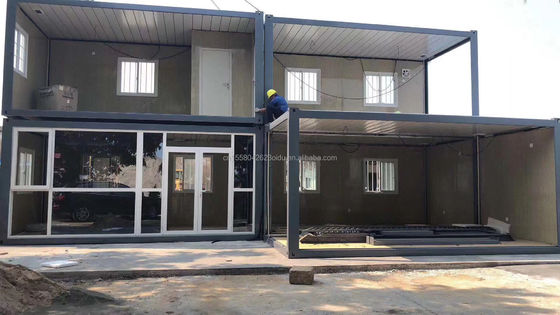 Affordable 20ft Knock Down Sandwich Panel Portatile Prefab Hotel Container Casa modulare con finestre in alluminio