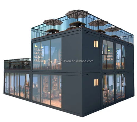 Affordable 20ft Knock Down Sandwich Panel Portatile Prefab Hotel Container Casa modulare con finestre in alluminio