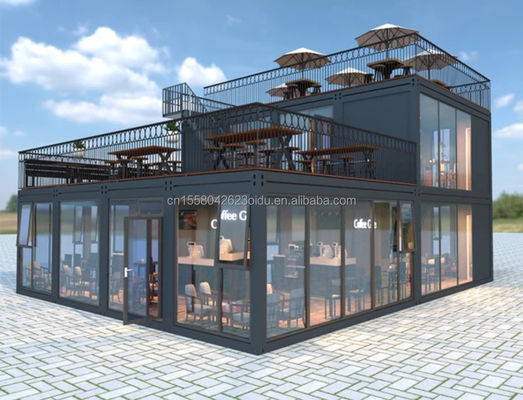 Affordable 20ft Knock Down Sandwich Panel Portatile Prefab Hotel Container Casa modulare con finestre in alluminio