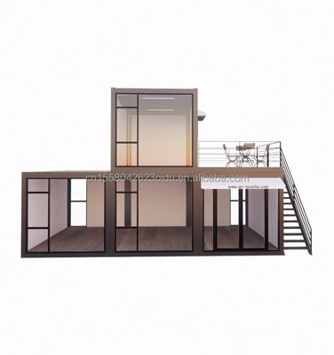 Moderno disegno 40ft Luxury case prefabbricate in container con finestre in lega di alluminio e vita moderna