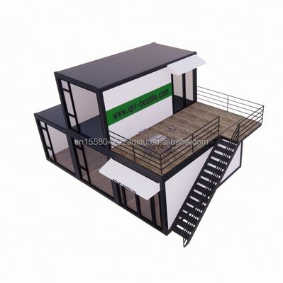 Moderno disegno 40ft Luxury case prefabbricate in container con finestre in lega di alluminio e vita moderna