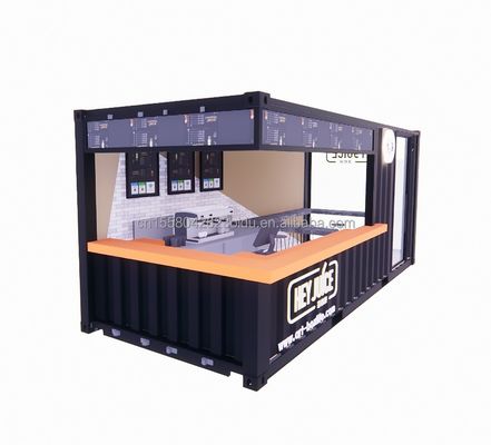 Long Beach Container Coffee Bar Container Bar estensibile con colore personalizzato e pannello a parete 50/75/100mm Wave Sandwich