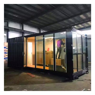 20ft portabile contenitore pieghevole cabina casa con colore personalizzato e tubi quadrati in acciaio galvanizzato