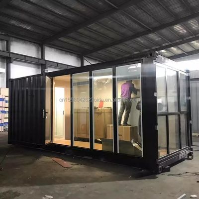 20ft portabile contenitore pieghevole cabina casa con colore personalizzato e tubi quadrati in acciaio galvanizzato
