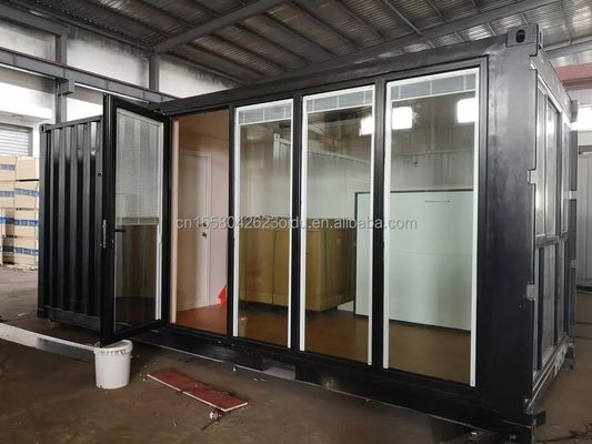 20ft portabile contenitore pieghevole cabina casa con colore personalizzato e tubi quadrati in acciaio galvanizzato